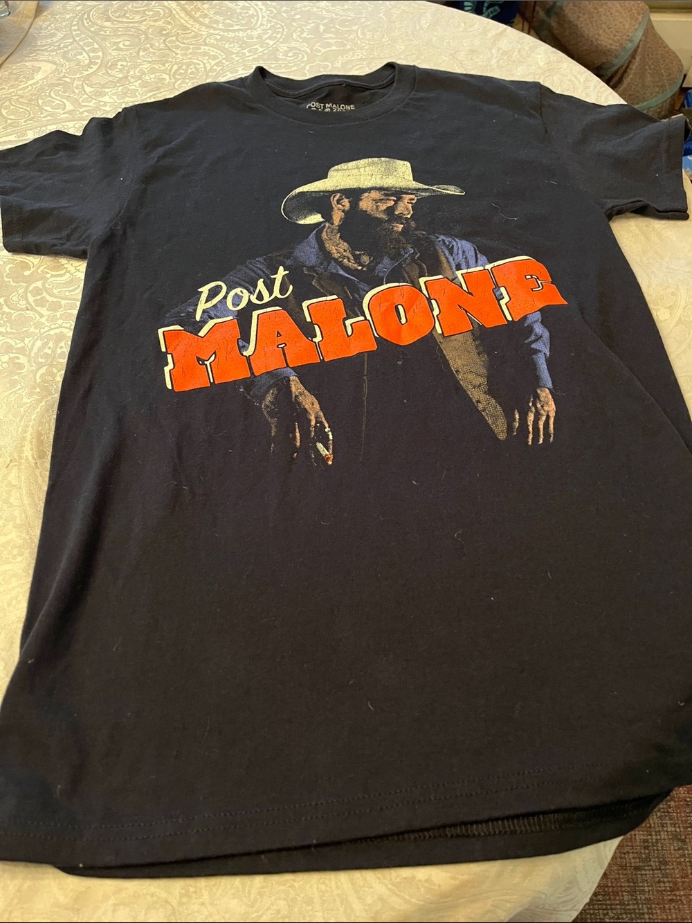 Post Malone Black Graphic Short Sleeve Tee Small Tour Shirt EUC